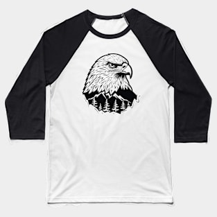 Eagle Bird Animal Freedom World Wildlife Wonder Vector Graphic Baseball T-Shirt
